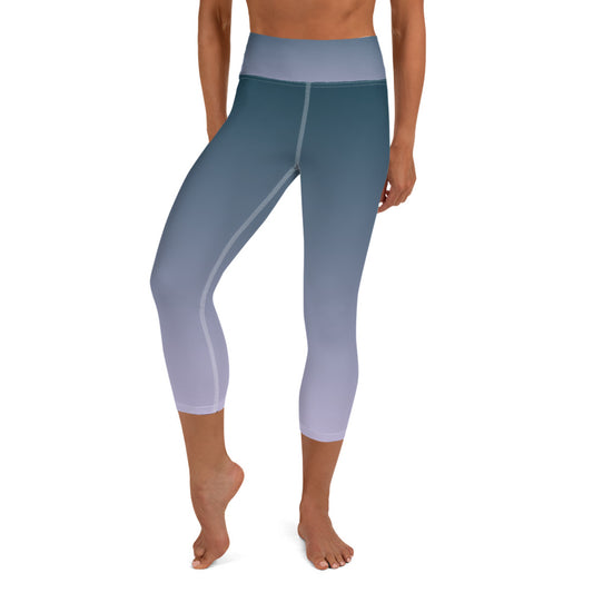 Grey Ombre Yoga Capri Leggings